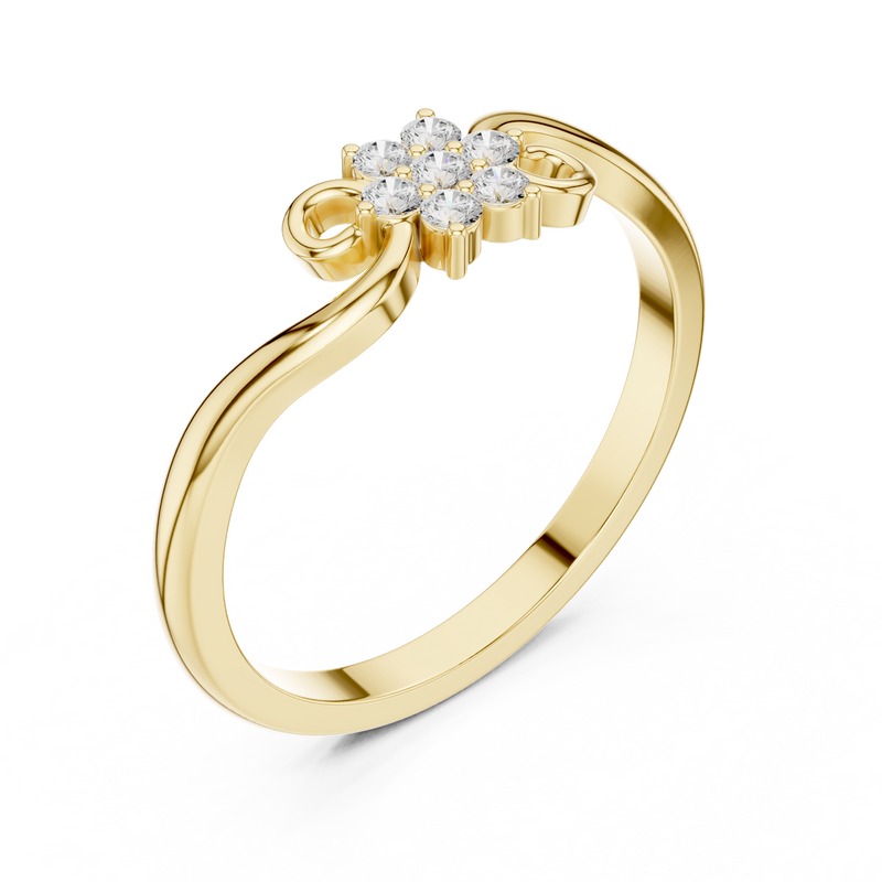 Ladies Ring DDLR-739@7 - Yellow Gold - Image