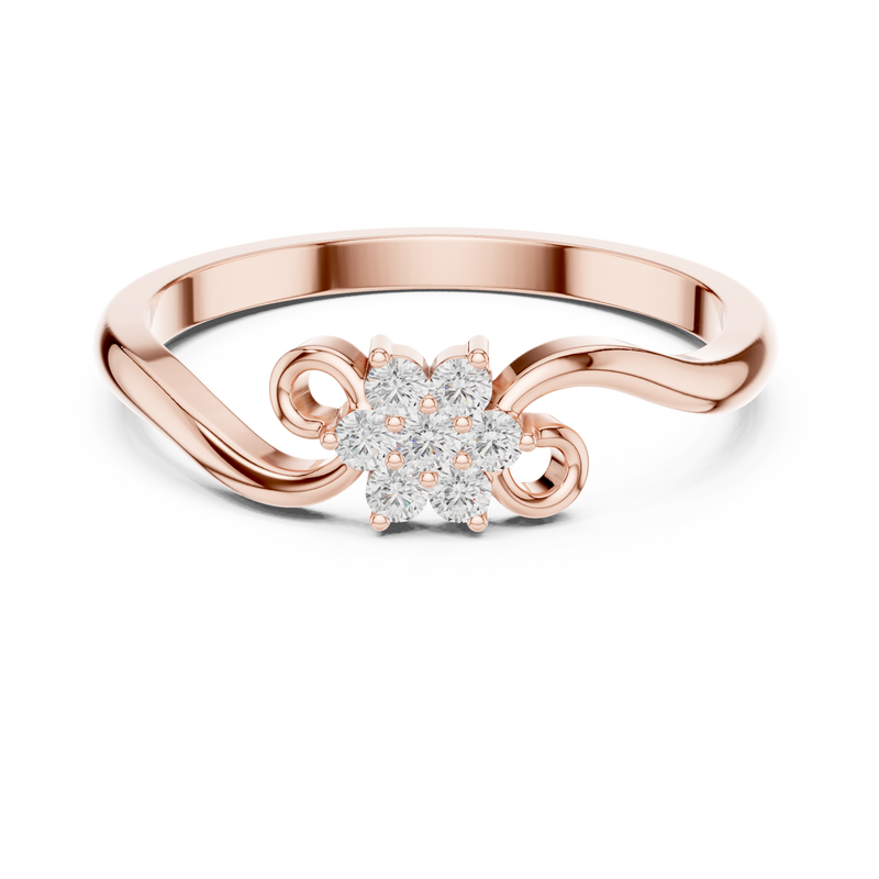 Ladies Ring DDLR-739@7 - Rose Gold - Image