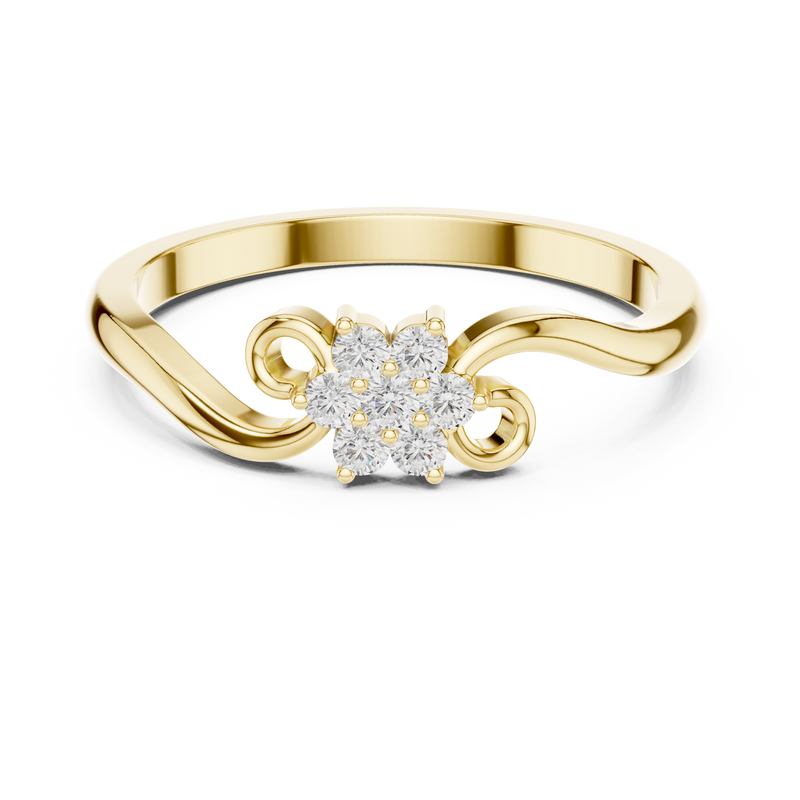 Ladies Ring DDLR-739@7 - Yellow Gold - Image