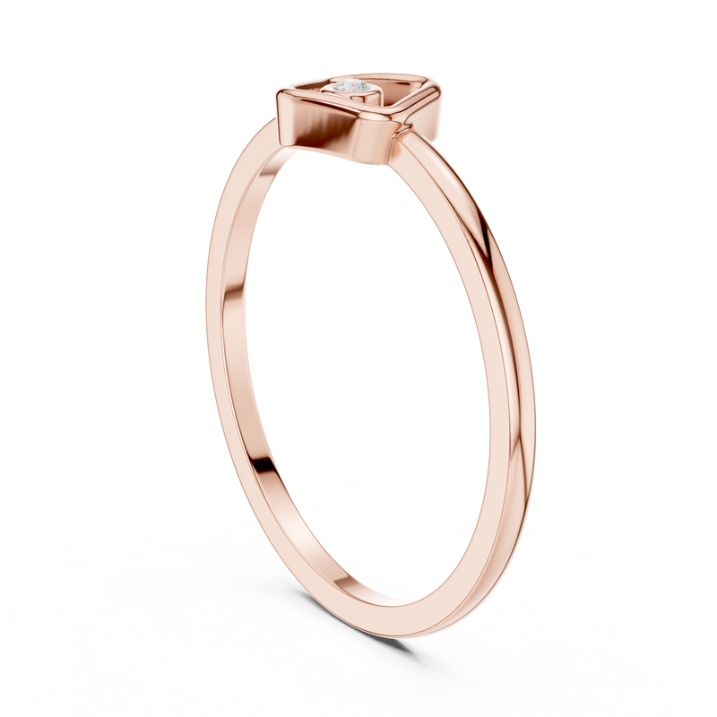 Ladies Ring DDLR-740@7 - Rose Gold - Image