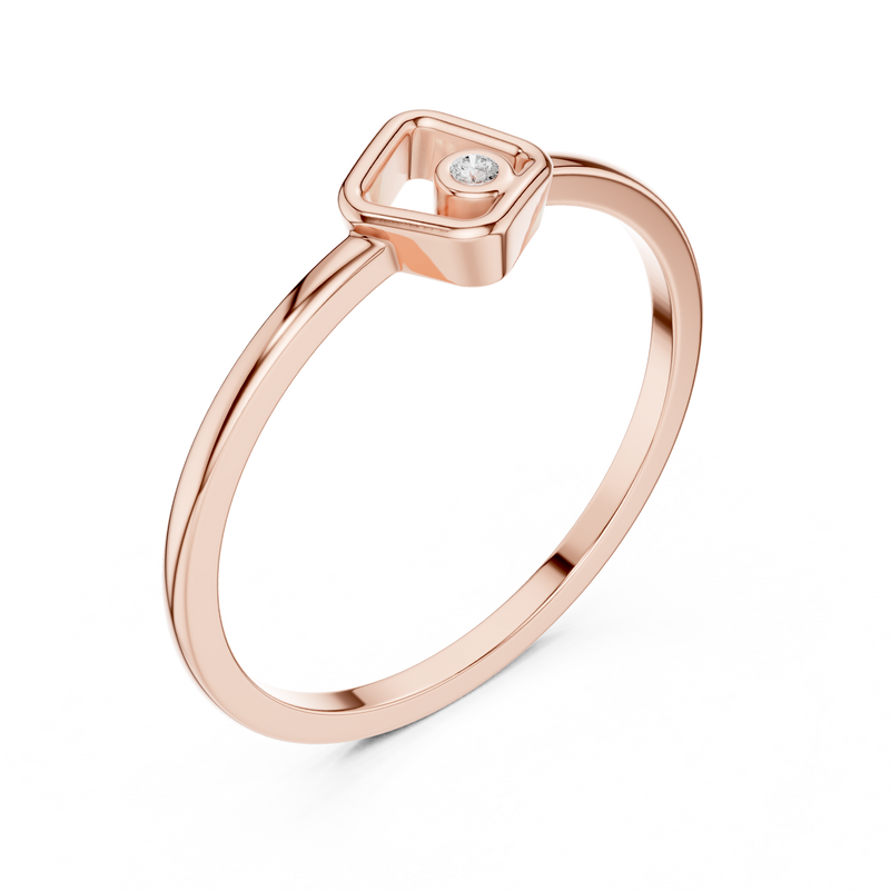 Ladies Ring DDLR-740@7 - Rose Gold - Image