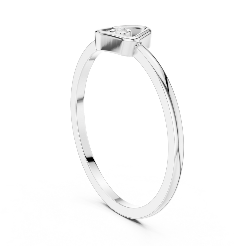 Ladies Ring DDLR-740@7 - White Gold - Image