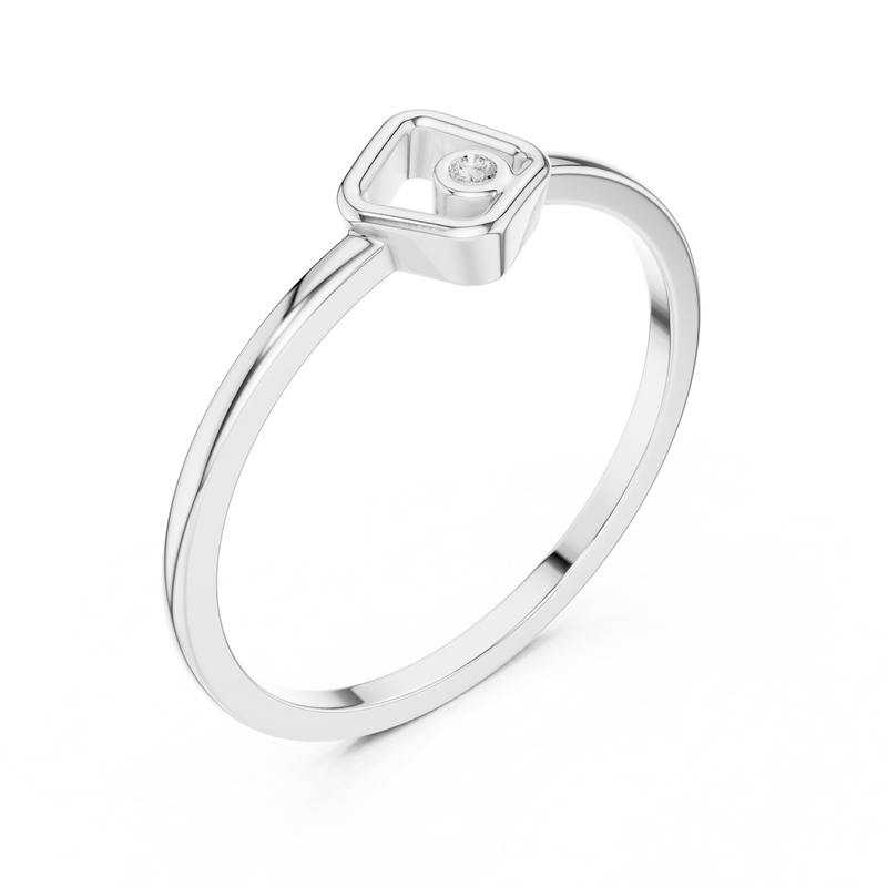 Ladies Ring DDLR-740@7 - White Gold - Image