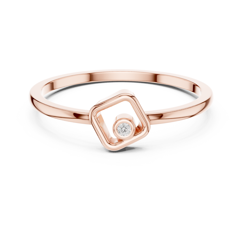 Ladies Ring DDLR-740@7 - Rose Gold - Image