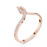 Ladies Ring DDLR-741@7 - Rose Gold - Image