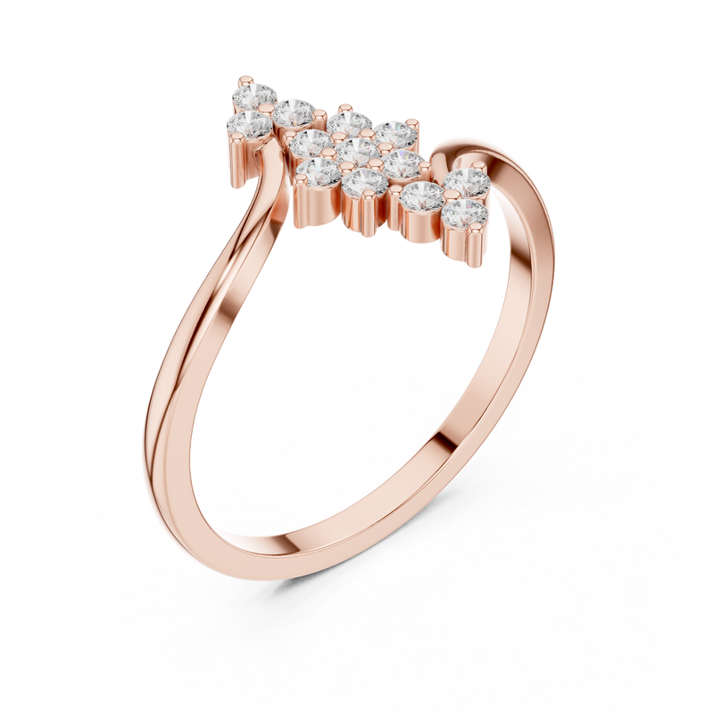 Ladies Ring DDLR-742@7 - Rose Gold - Image