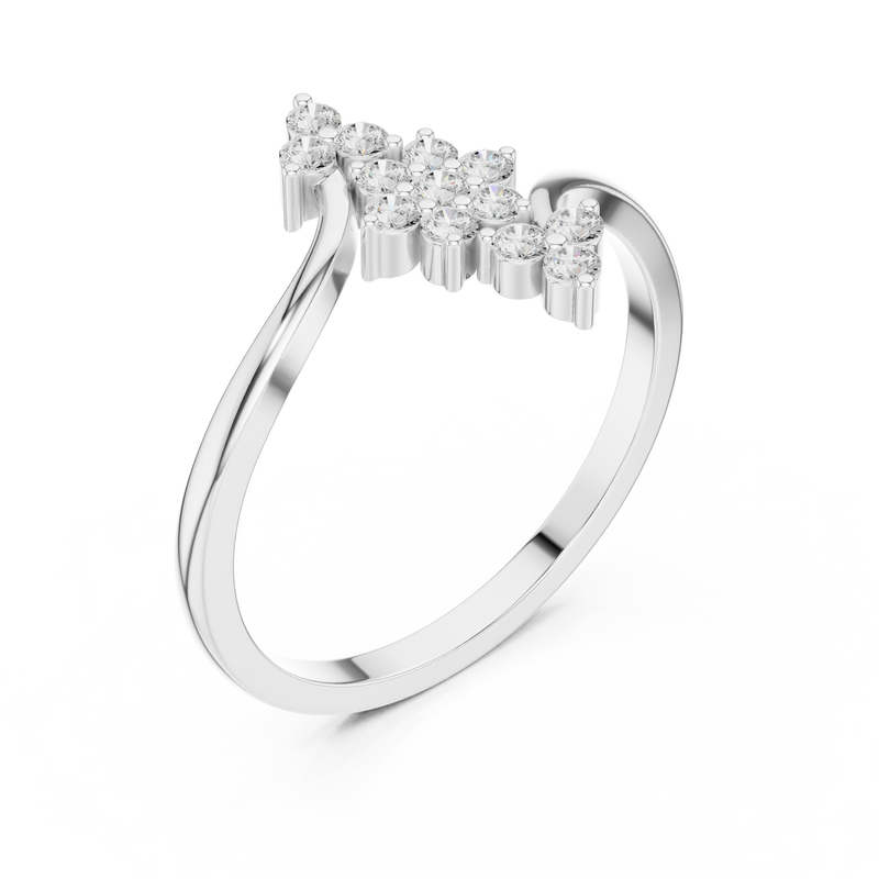 Ladies Ring DDLR-742@7 - White Gold - Image