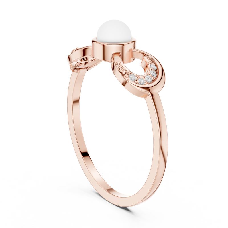 Ladies Ring DDLR-743@7 - Rose Gold - Image
