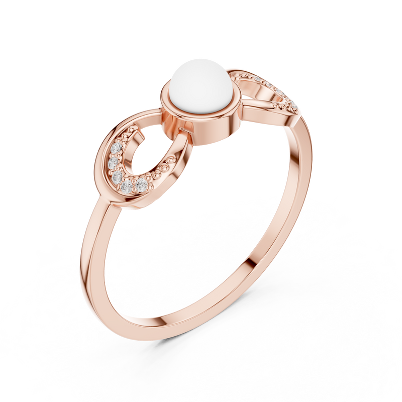 Ladies Ring DDLR-743@7 - Rose Gold - Image