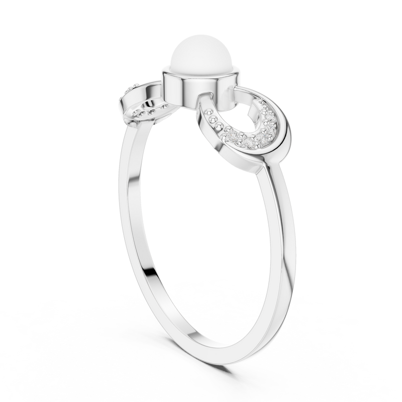 Ladies Ring DDLR-743@7 - White Gold - Image