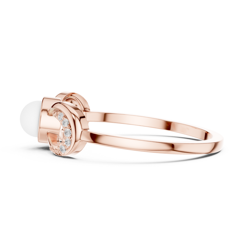 Ladies Ring DDLR-743@7 - Rose Gold - Image