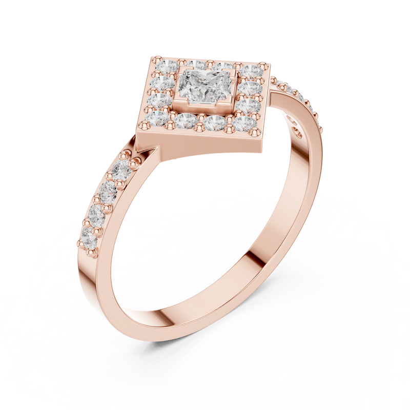 Ladies Ring DDLR-745@7 - Rose Gold - Image