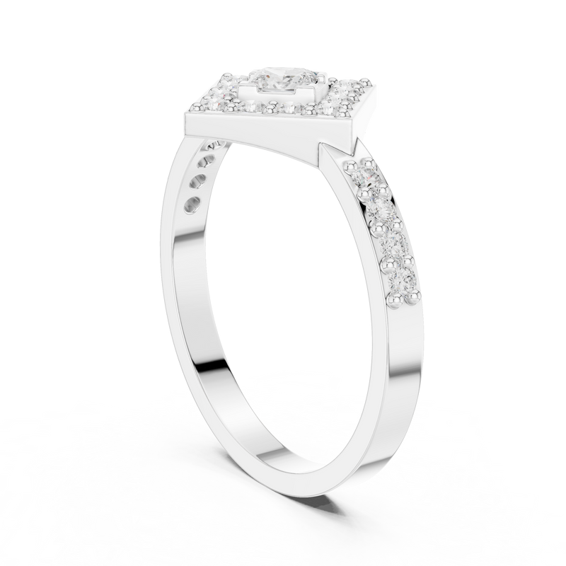 Ladies Ring DDLR-745@7 - White Gold - Image