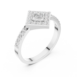Ladies Ring DDLR-745@7 - White Gold - Image