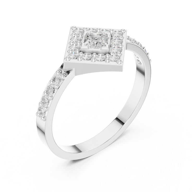 Ladies Ring DDLR-745@7 - White Gold - Image