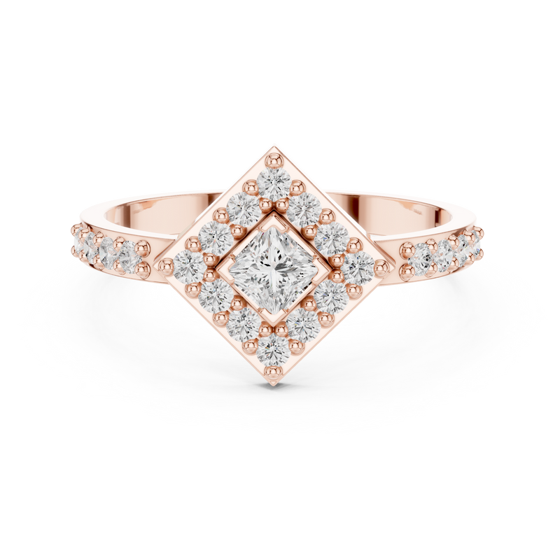 Ladies Ring DDLR-745@7 - Rose Gold - Image