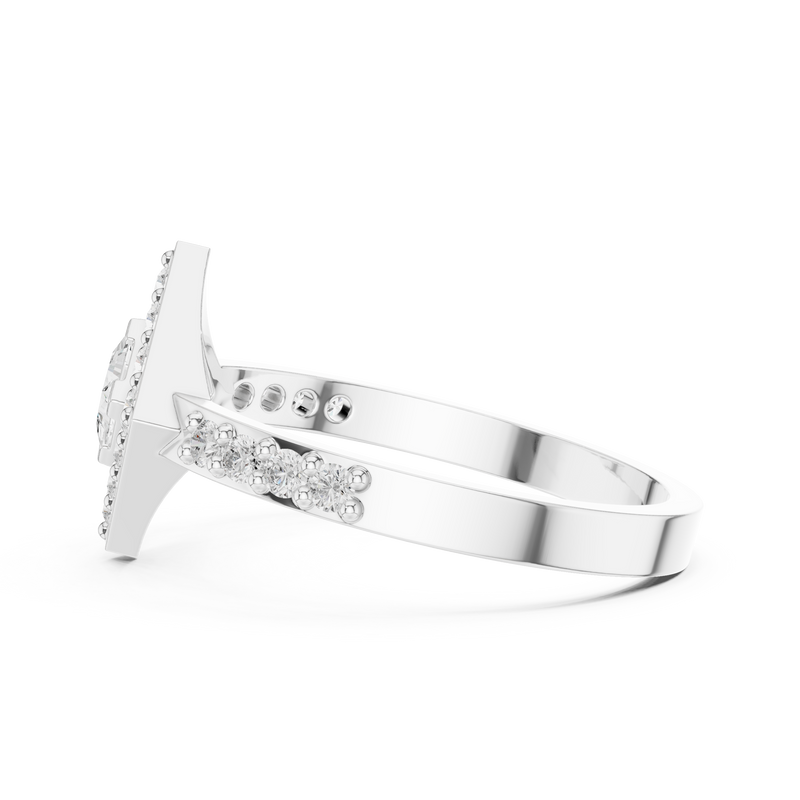 Ladies Ring DDLR-745@7 - White Gold - Image