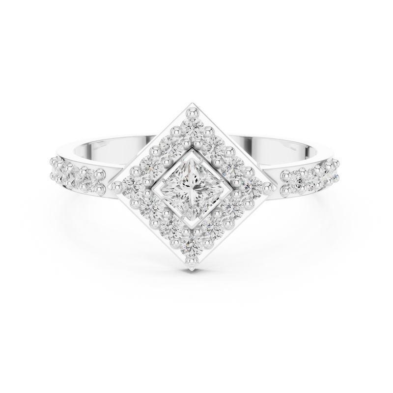 Ladies Ring DDLR-745@7 - White Gold - Image