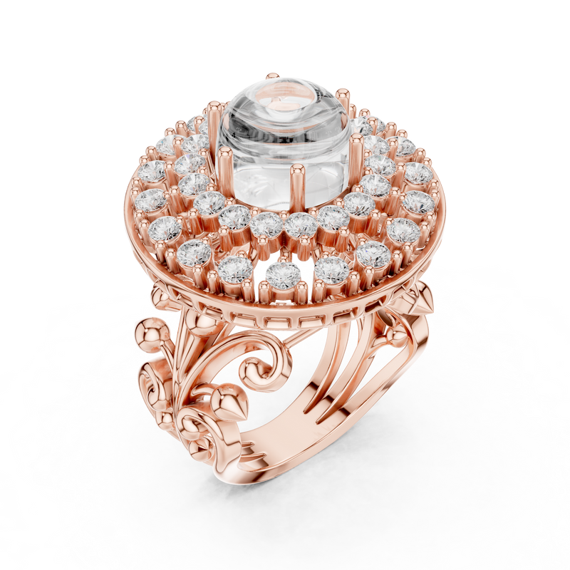 Ladies Ring DDLR-748@7 - Rose Gold - Image