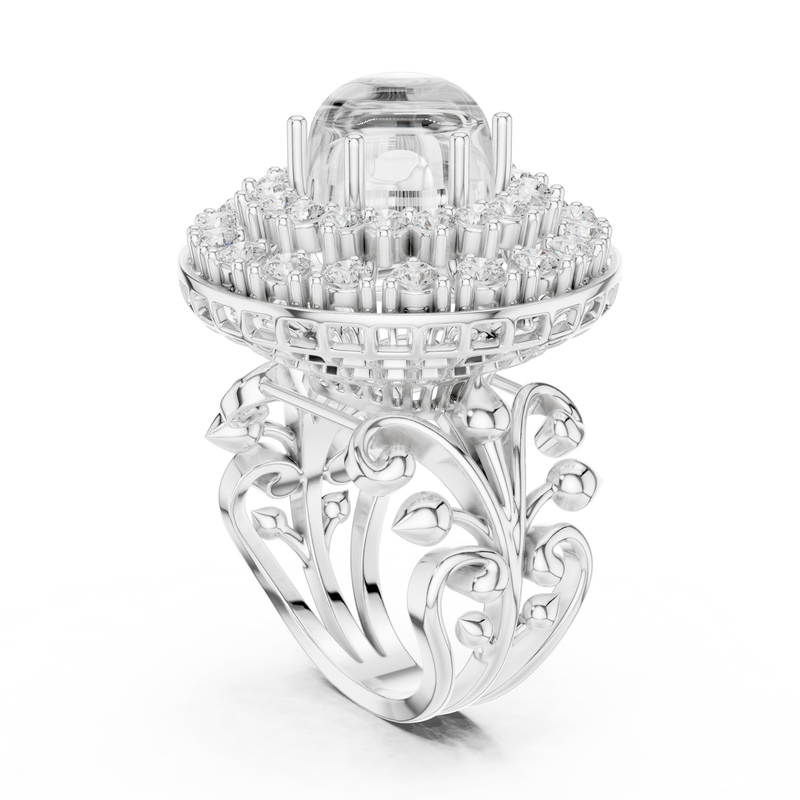 Ladies Ring DDLR-748@7 - White Gold - Image
