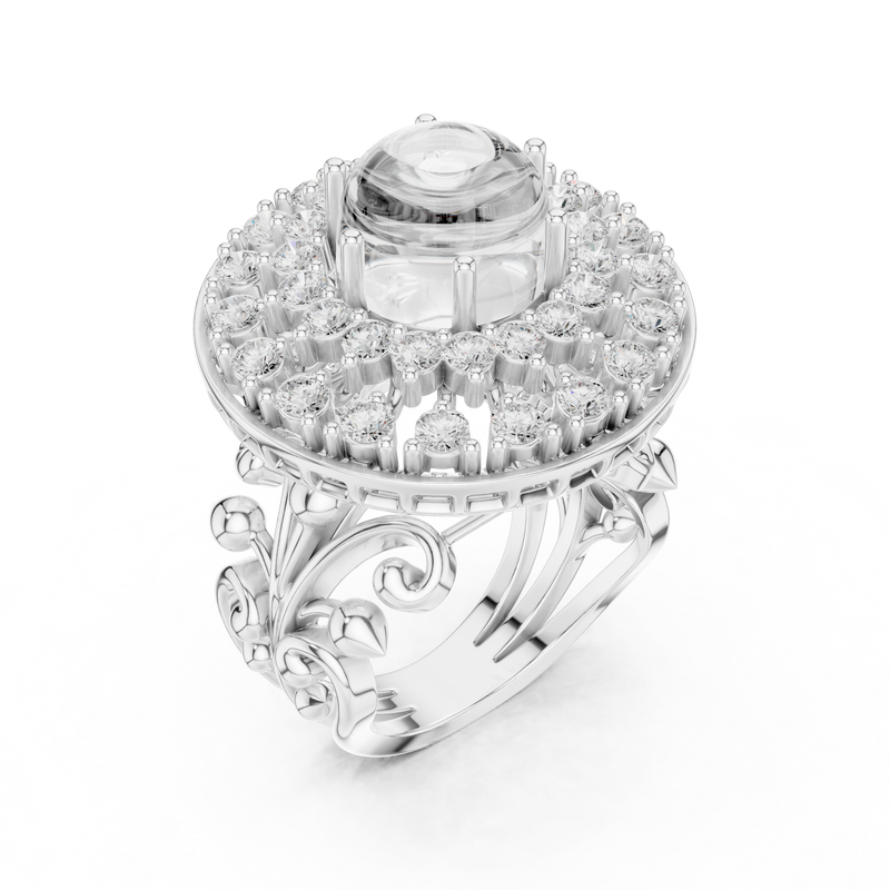 Ladies Ring DDLR-748@7 - White Gold - Image