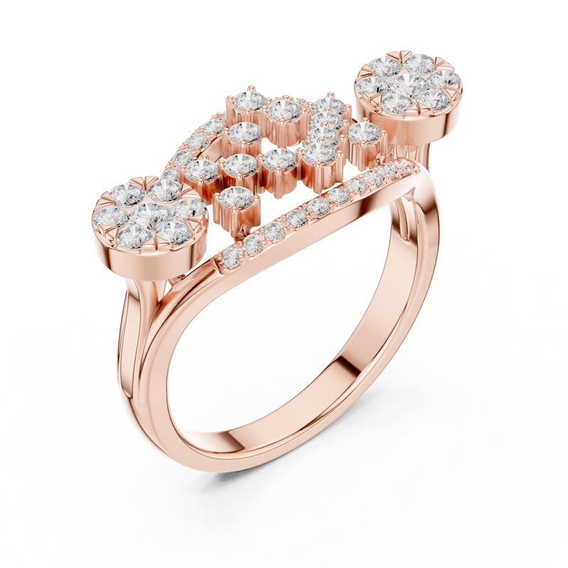 Ladies Ring DDLR-753@7 - Rose Gold - Image