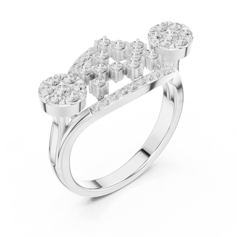 Ladies Ring DDLR-753@7 - White Gold - Image