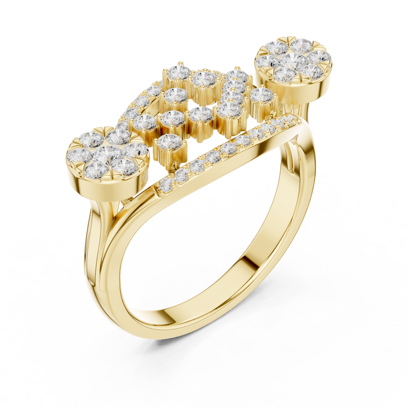 Ladies Ring DDLR-753@7 - Yellow Gold - Image