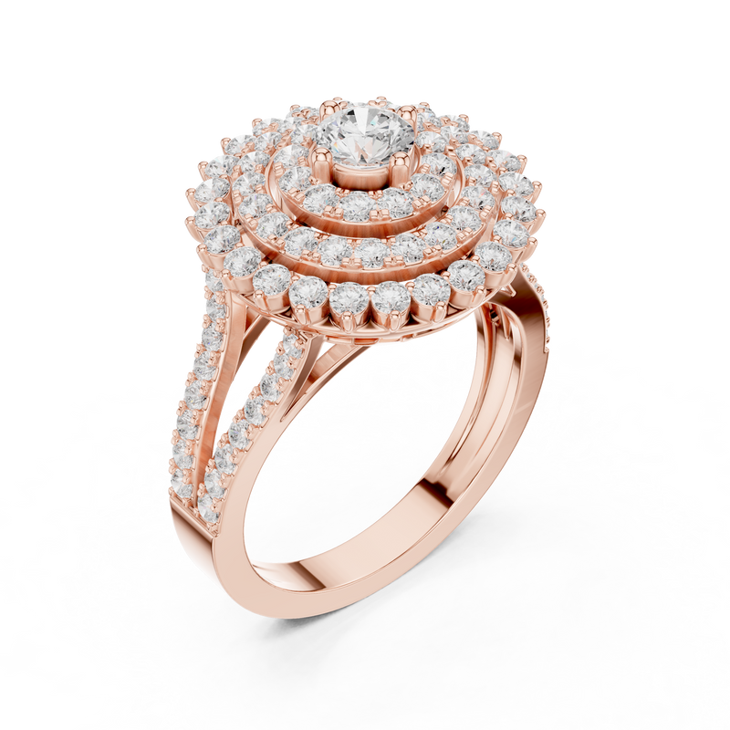 Ladies Ring DDLR-761@7 - Rose Gold - Image