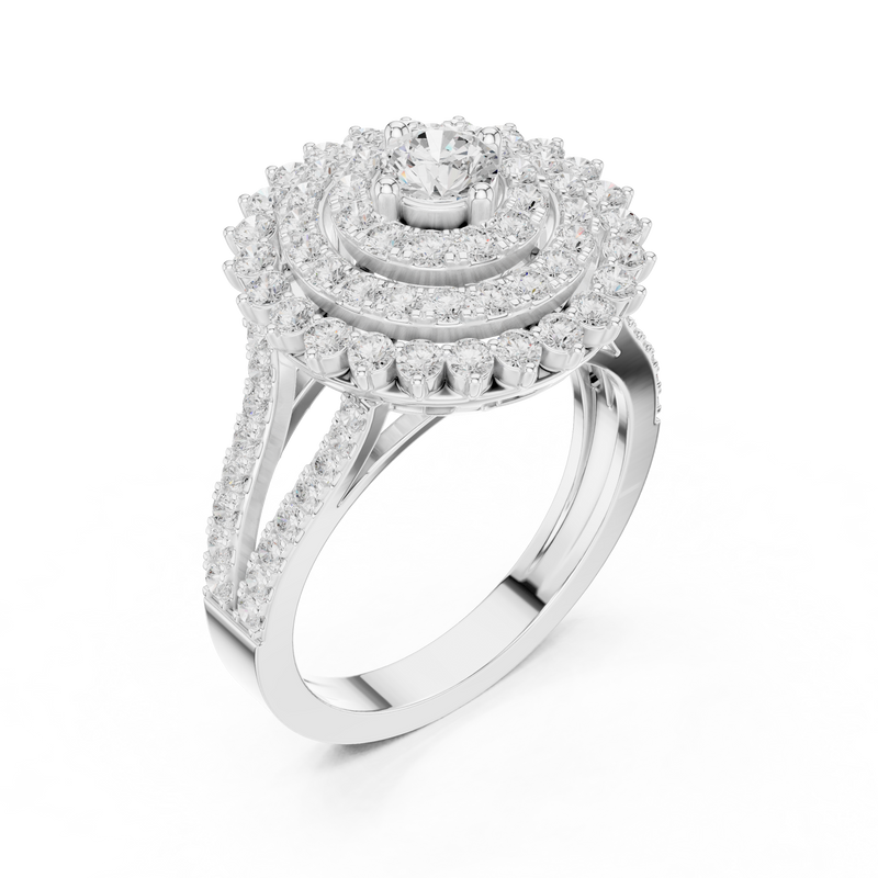 Ladies Ring DDLR-761@7 - White Gold - Image