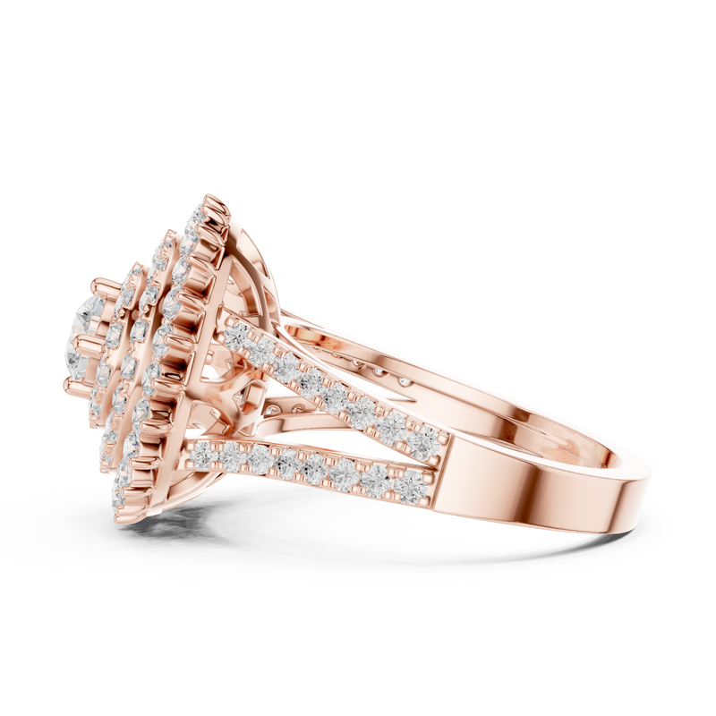 Ladies Ring DDLR-761@7 - Rose Gold - Image