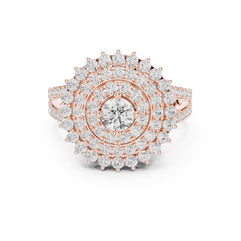 Ladies Ring DDLR-761@7 - Rose Gold - Image
