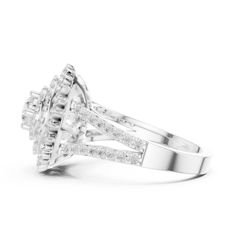 Ladies Ring DDLR-761@7 - White Gold - Image