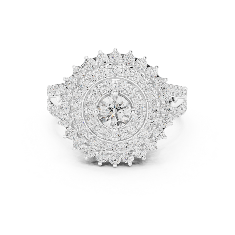 Ladies Ring DDLR-761@7 - White Gold - Image