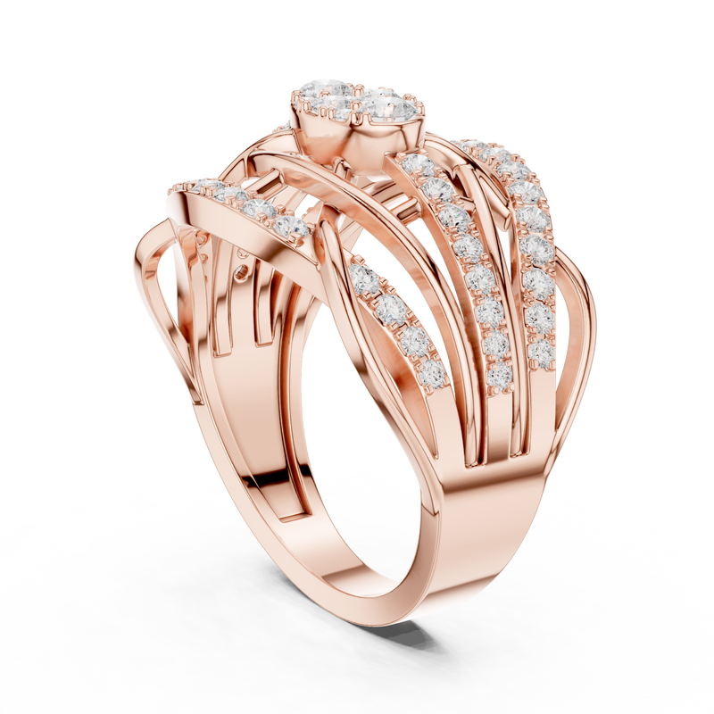 Ladies Ring DDLR-769@7 - Rose Gold - Image