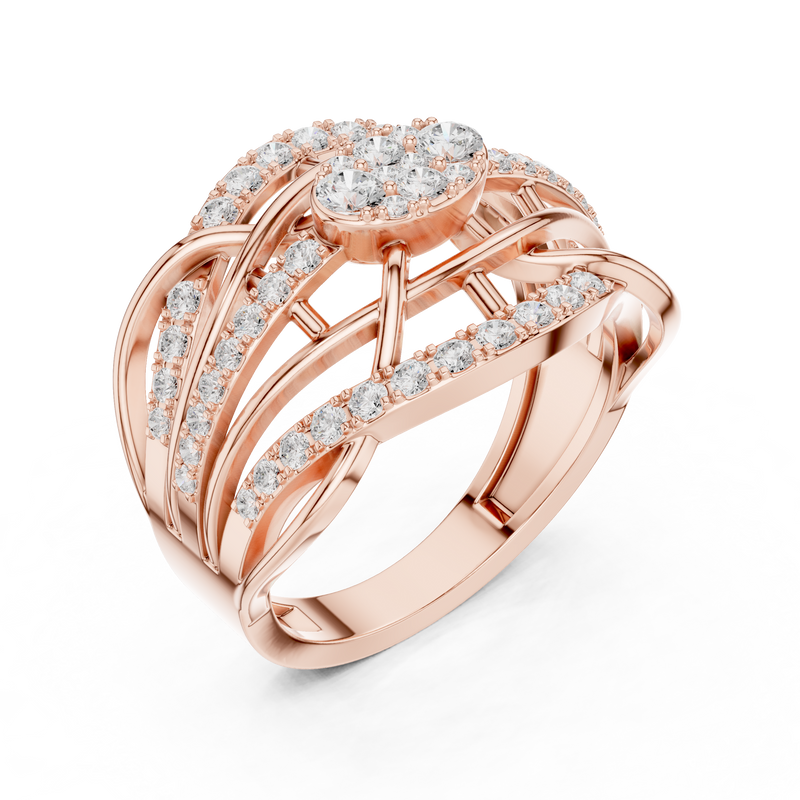 Ladies Ring DDLR-769@7 - Rose Gold - Image