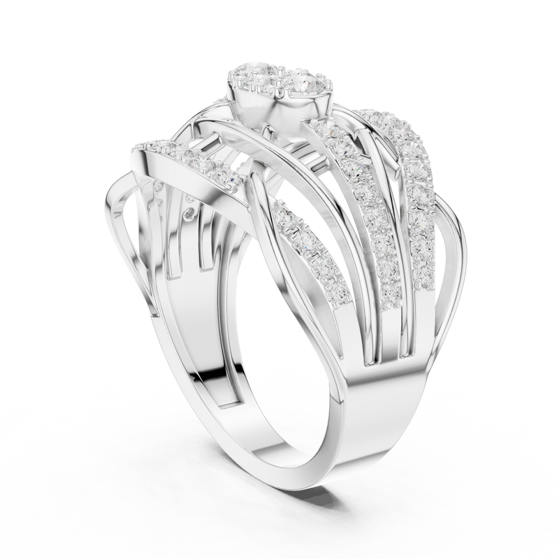 Ladies Ring DDLR-769@7 - White Gold - Image