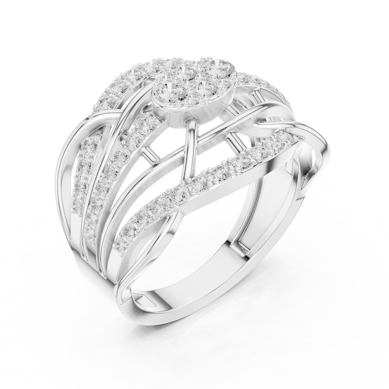 Ladies Ring DDLR-769@7 - White Gold - Image