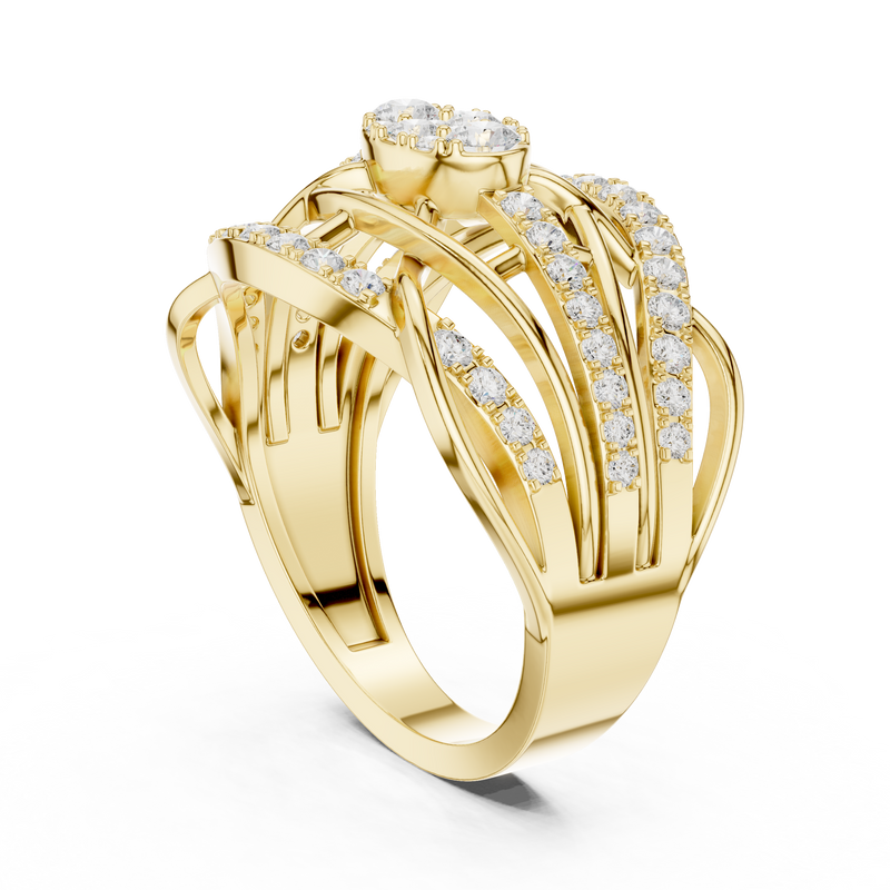 Ladies Ring DDLR-769@7 - Yellow Gold - Image
