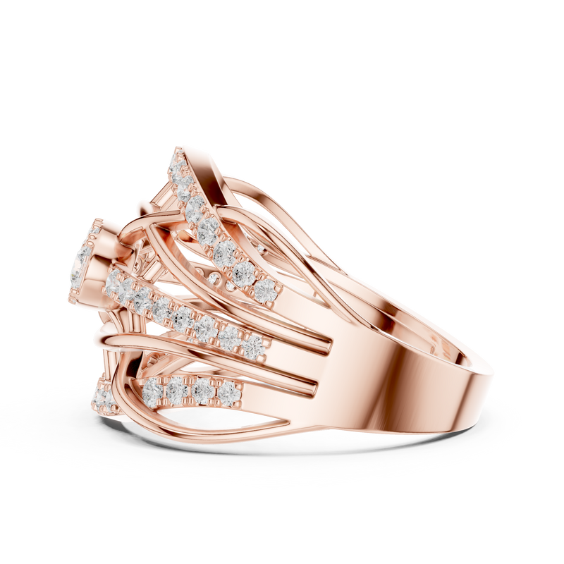 Ladies Ring DDLR-769@7 - Rose Gold - Image