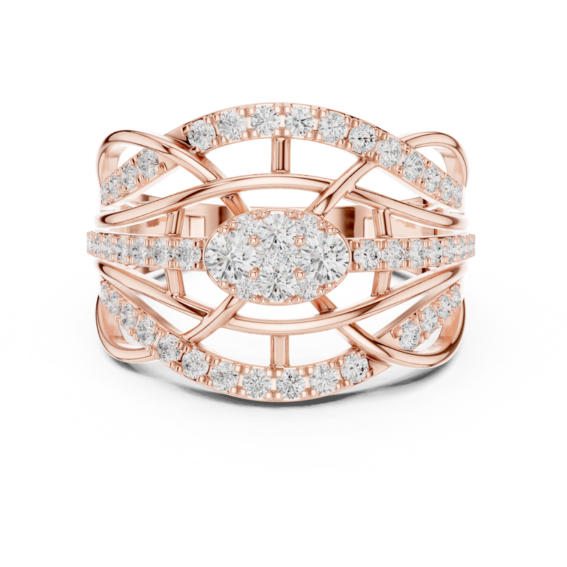 Ladies Ring DDLR-769@7 - Rose Gold - Image