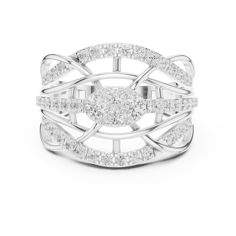 Ladies Ring DDLR-769@7 - White Gold - Image