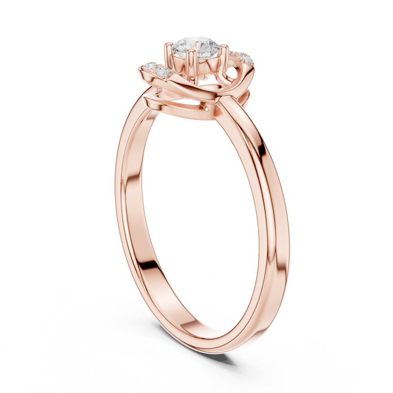Ladies Ring DDLR-844@7 - Rose Gold - Image