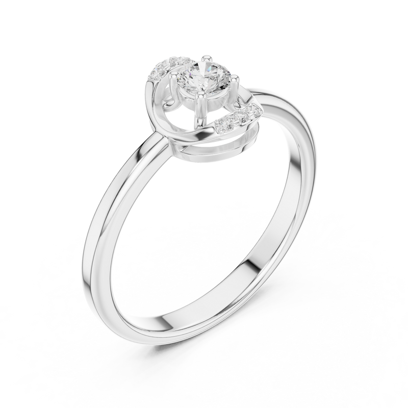 Ladies Ring DDLR-844@7 - White Gold - Image