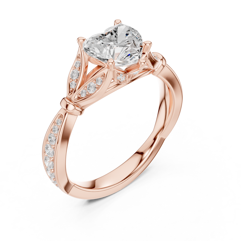 Ladies Ring DDLR-934@7 - Rose Gold - Image