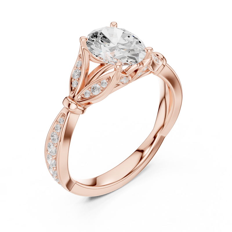 Ladies Ring DDLR-936@7 - Rose Gold - Image
