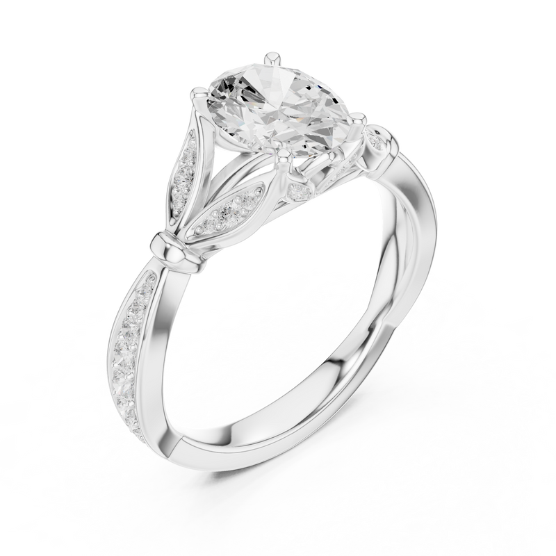 Ladies Ring DDLR-936@7 - White Gold - Image
