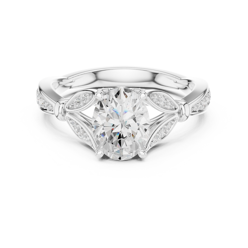 Ladies Ring DDLR-936@7 - White Gold - Image