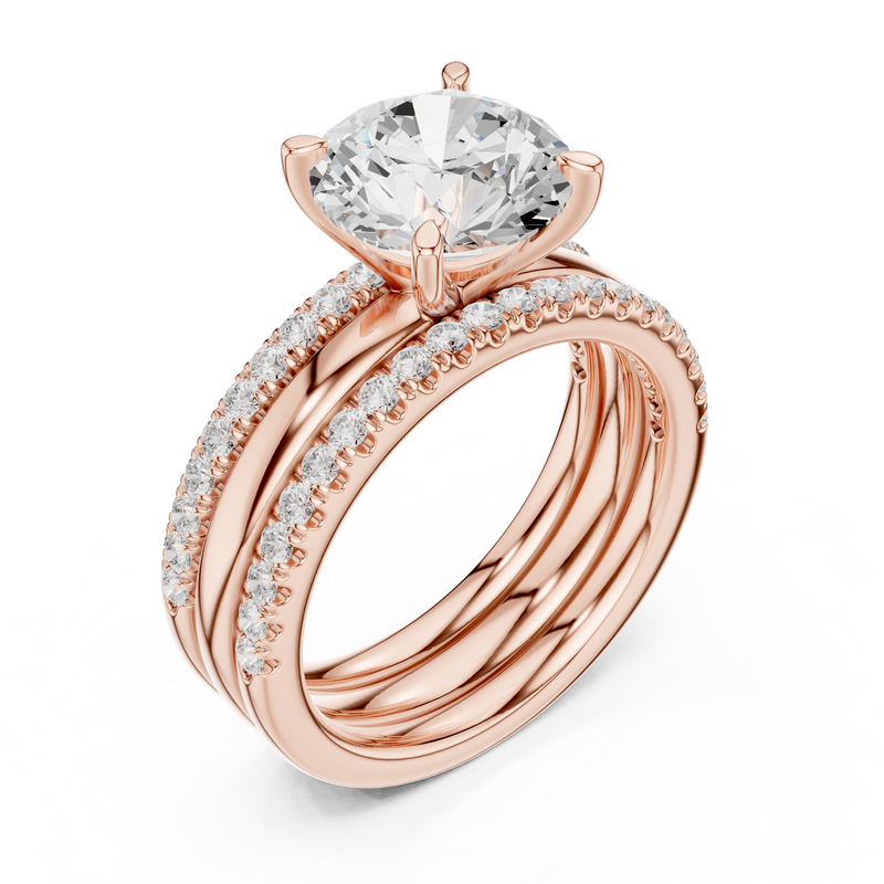 Ladies Ring DDLR-949@7 - Rose Gold - Image
