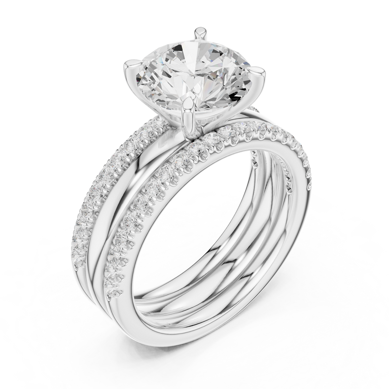 Ladies Ring DDLR-949@7 - White Gold - Image